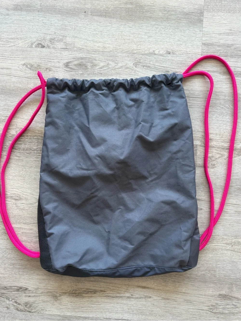 adidas Black and Hot Pink Drawstring Gym Backpack
